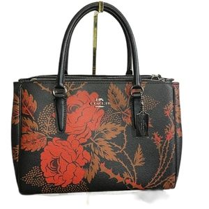Coach Rose Thorn Surrey Carryall Satchel like new